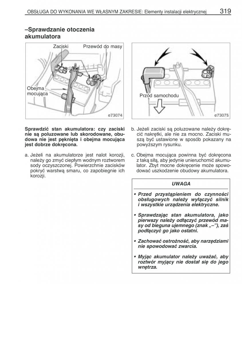 Toyota Corolla IX 9 E120 E130 E12 instrukcja obslugi / page 326