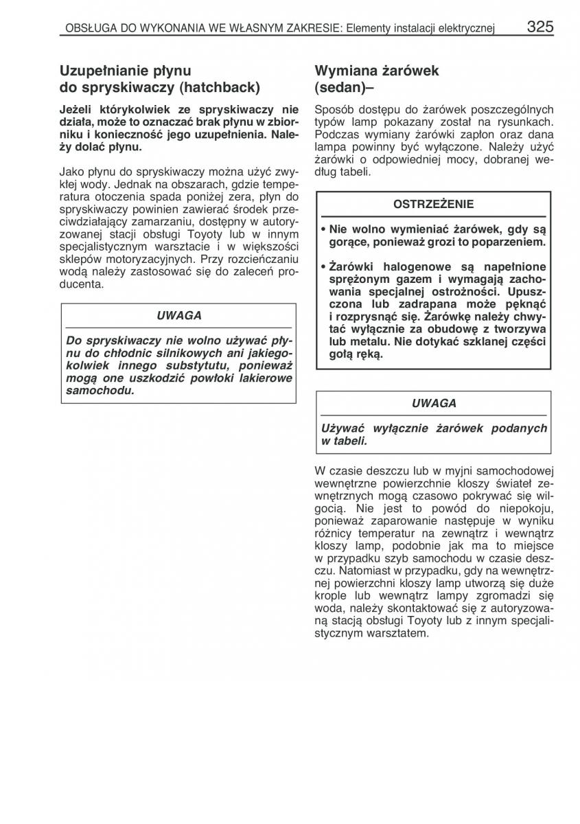 Toyota Corolla IX 9 E120 E130 E12 instrukcja obslugi / page 332