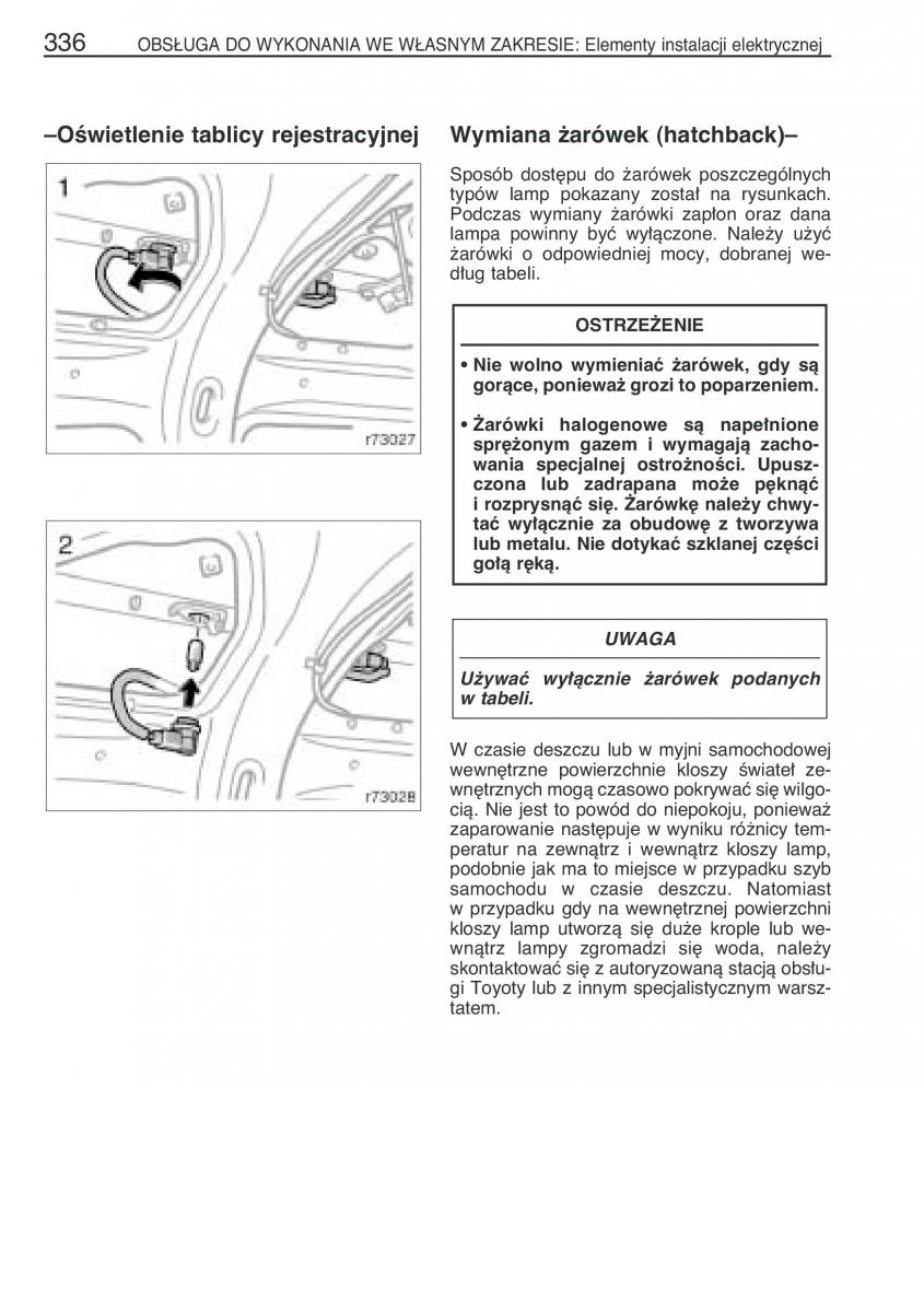 Toyota Corolla IX 9 E120 E130 E12 instrukcja obslugi / page 343