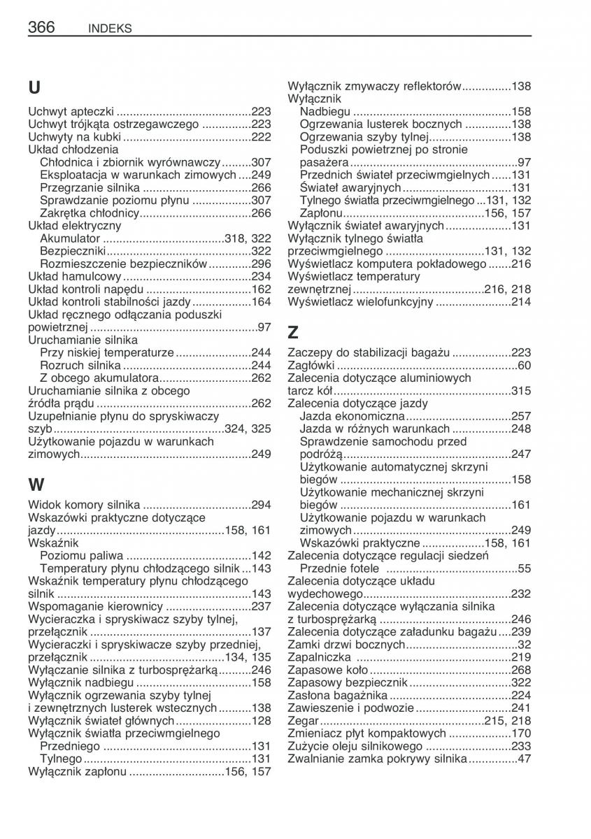 Toyota Corolla IX 9 E120 E130 E12 instrukcja obslugi / page 373