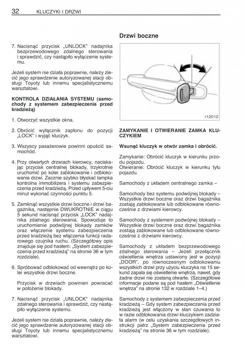 Toyota Corolla IX 9 E120 E130 E12 instrukcja obslugi / page 39