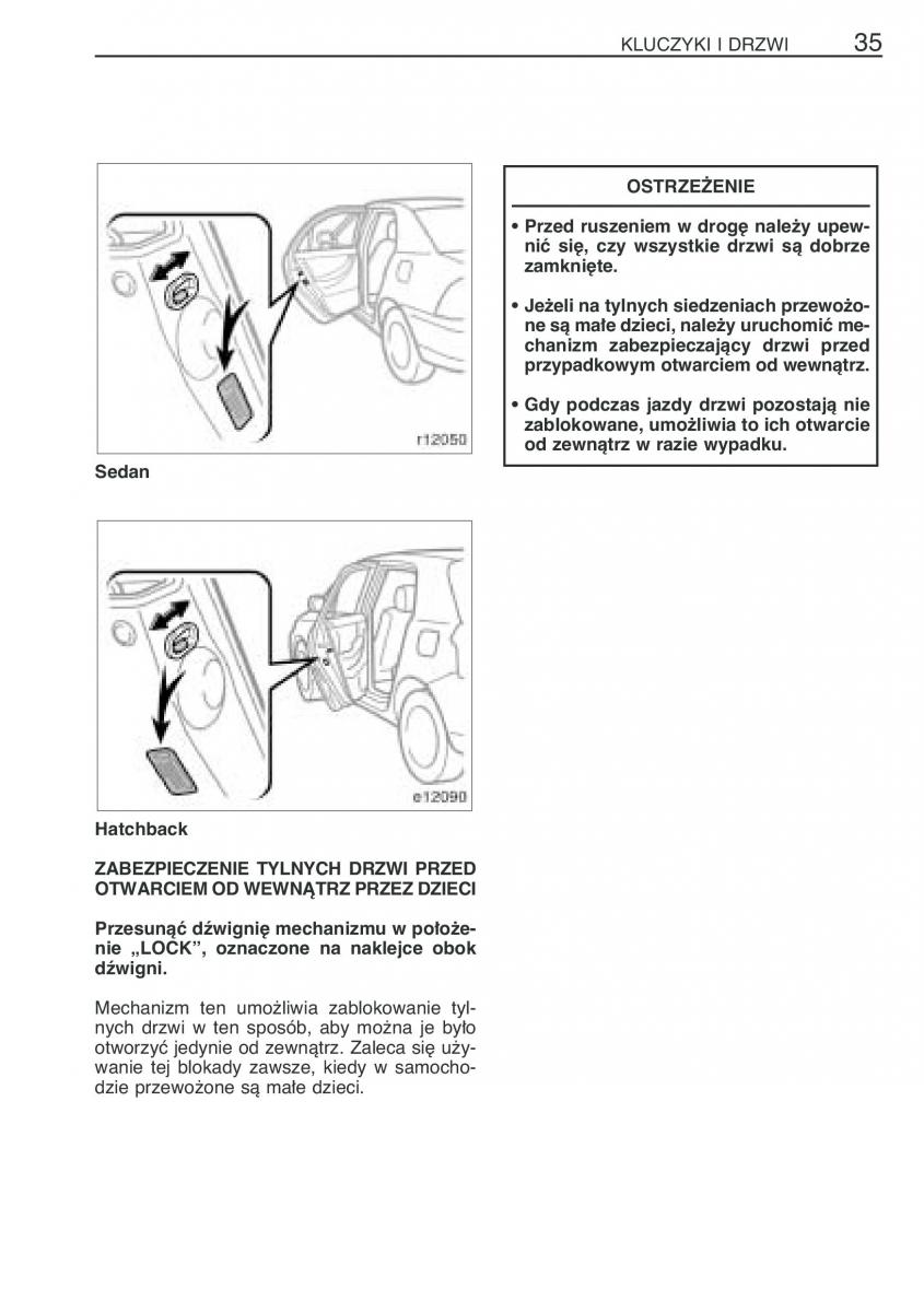 Toyota Corolla IX 9 E120 E130 E12 instrukcja obslugi / page 42