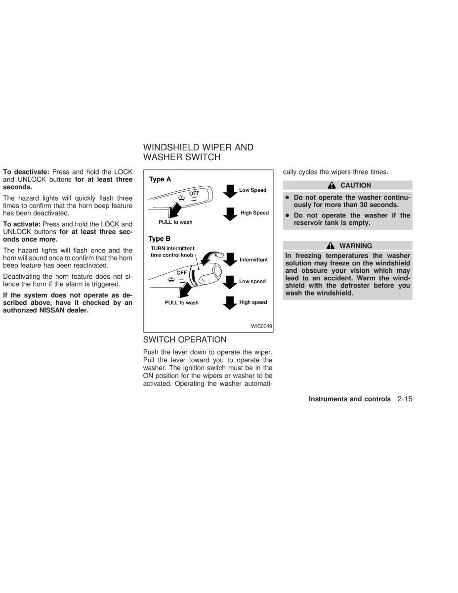 Nissan Sunny Sentra N16 owners manual / page 60