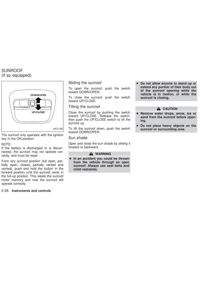 Nissan Sunny Sentra N16 owners manual / page 71