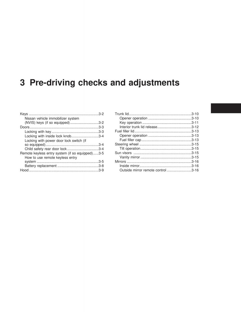 Nissan Sunny Sentra N16 owners manual / page 74