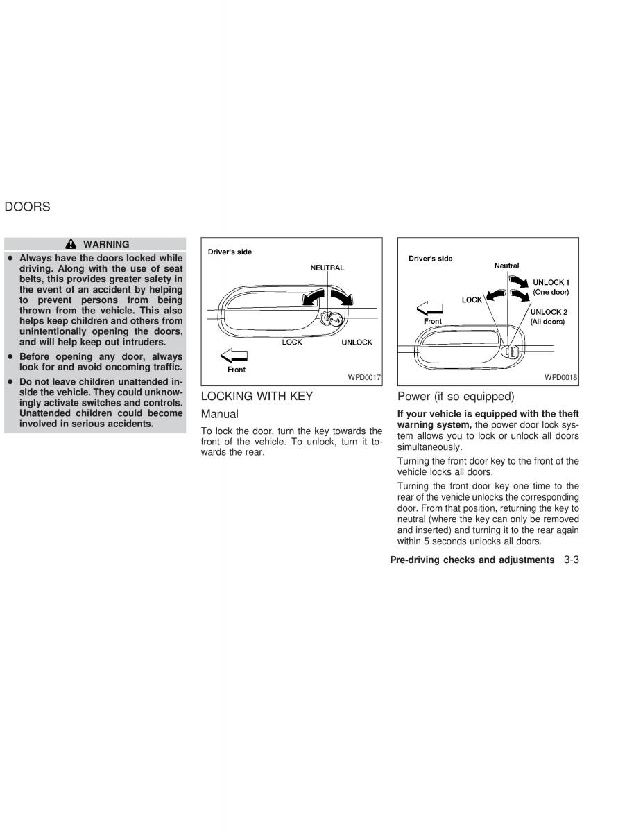 Nissan Sunny Sentra N16 owners manual / page 76