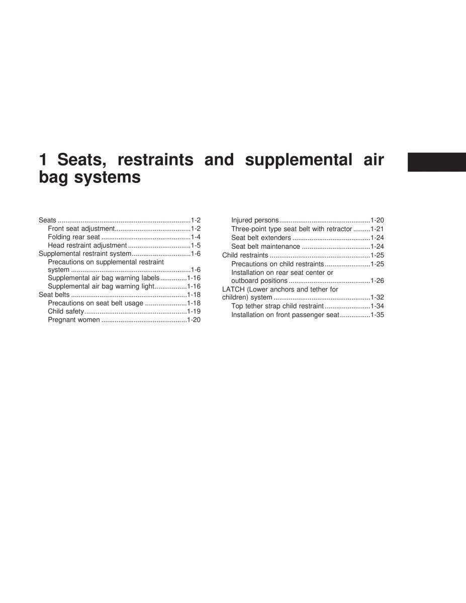 Nissan Sunny Sentra N16 owners manual / page 8