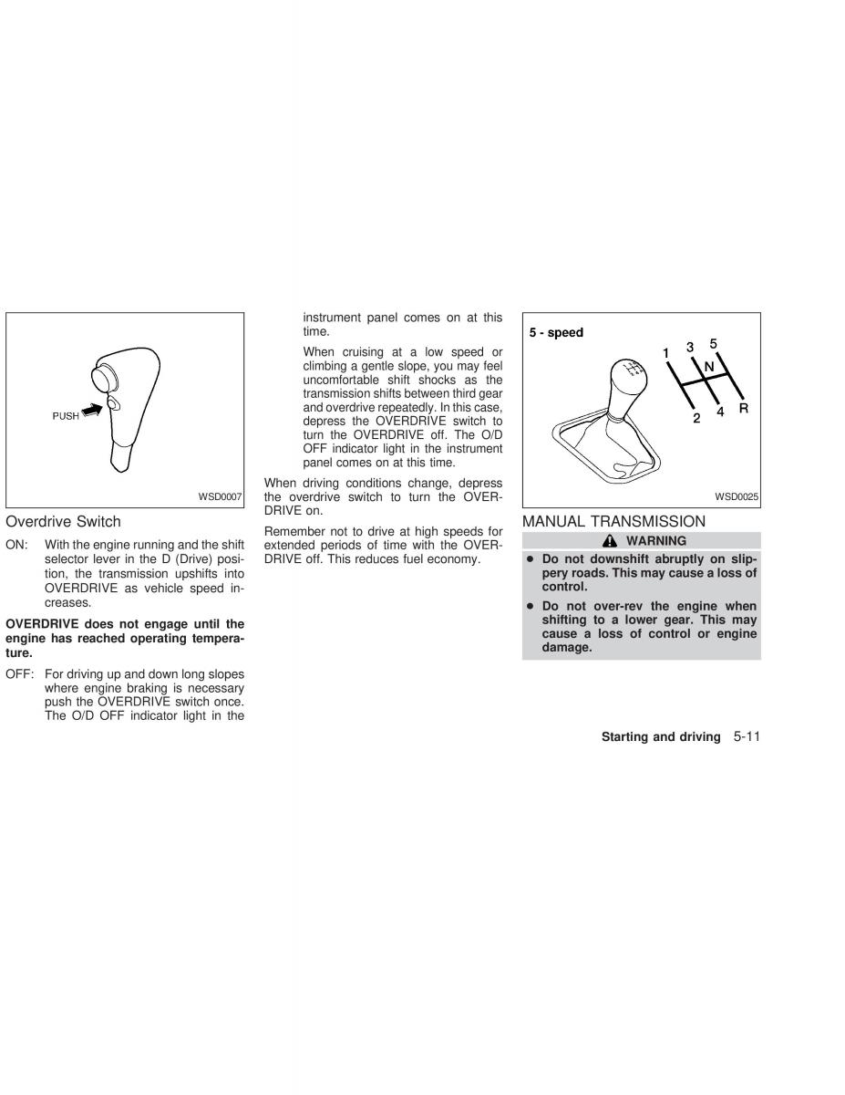 Nissan Sunny Sentra N16 owners manual / page 122