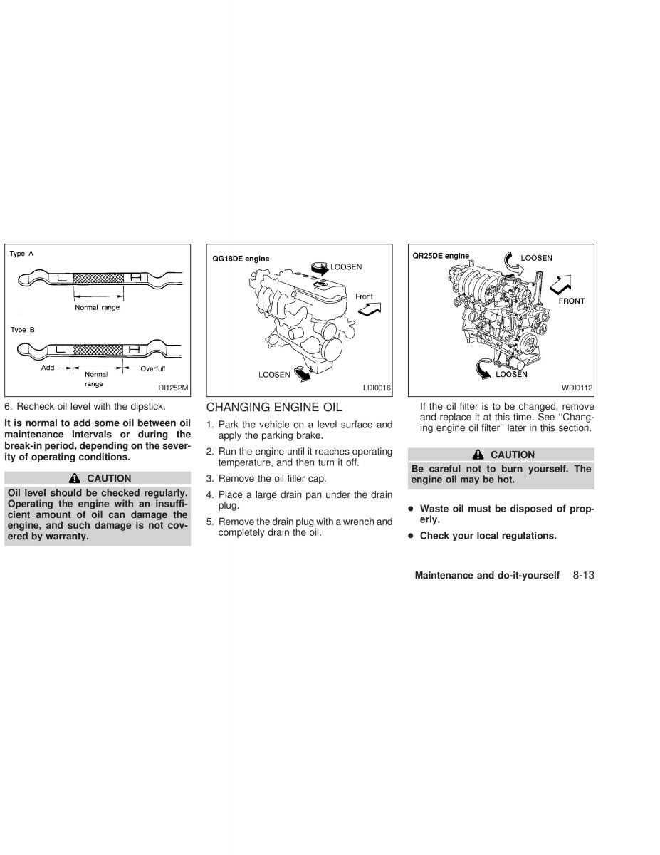 Nissan Sunny Sentra N16 owners manual / page 168