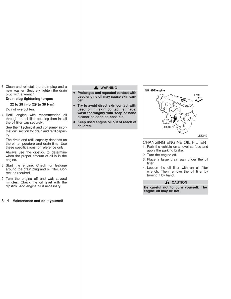 Nissan Sunny Sentra N16 owners manual / page 169