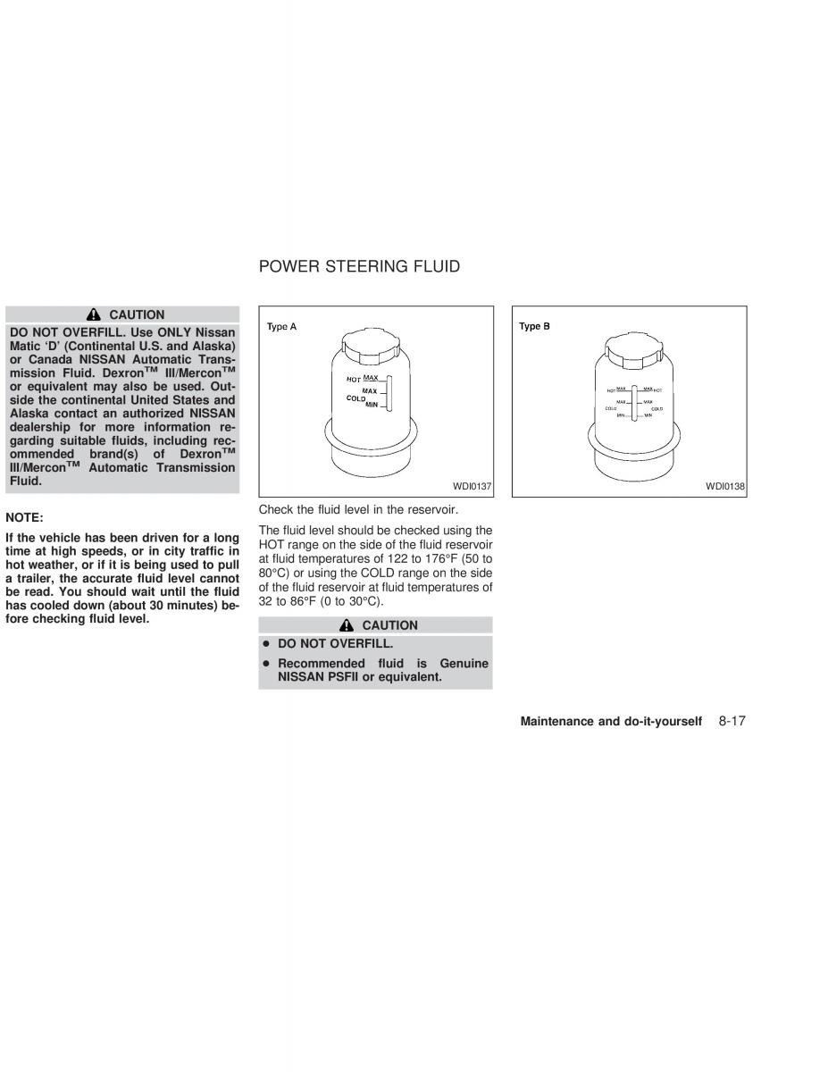 Nissan Sunny Sentra N16 owners manual / page 172