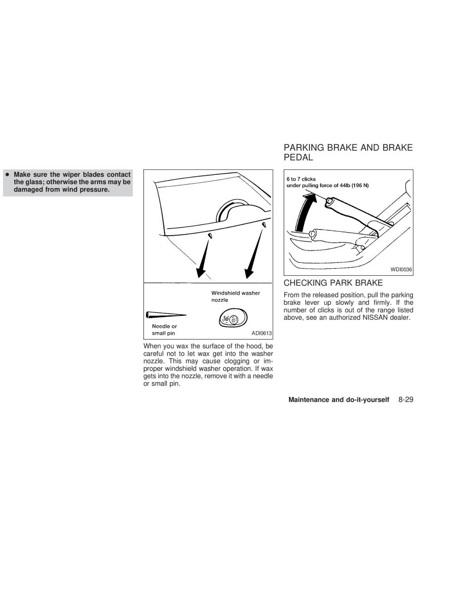 Nissan Sunny Sentra N16 owners manual / page 184