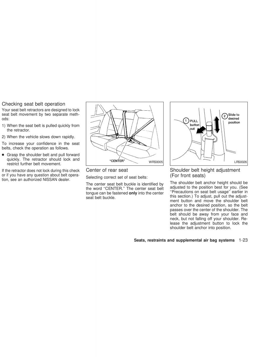 Nissan Sunny Sentra N16 owners manual / page 30