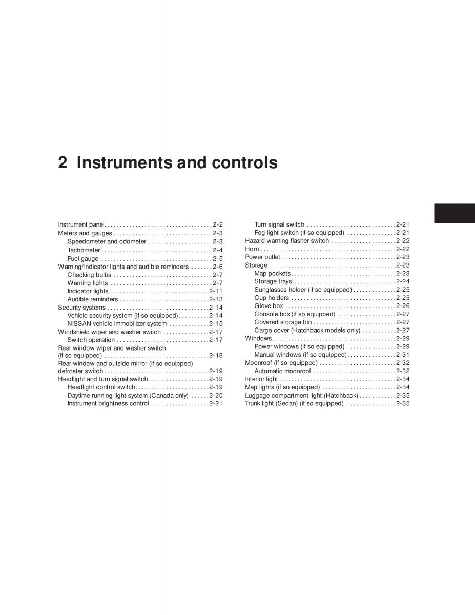 Nissan Tiida Versa owners manual / page 71