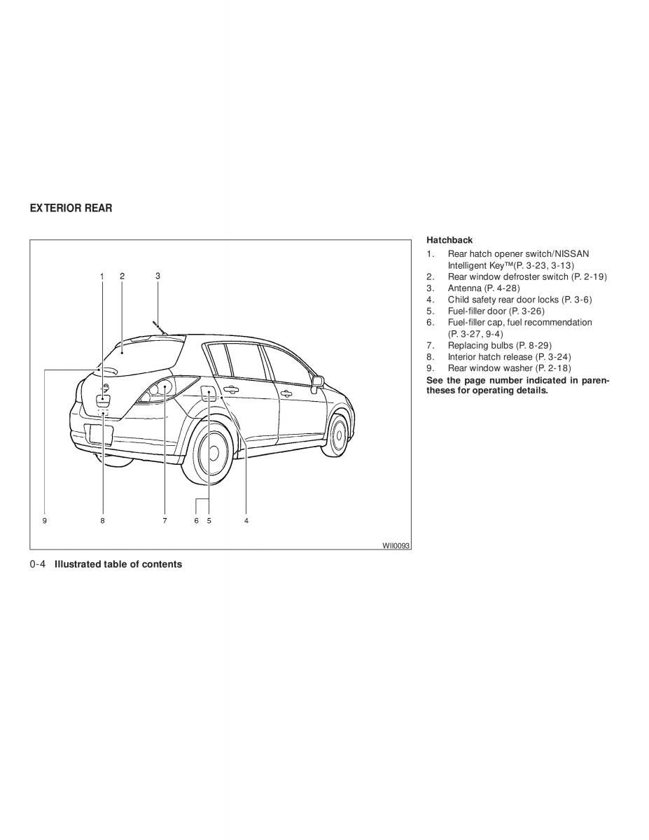 Nissan Tiida Versa owners manual / page 10