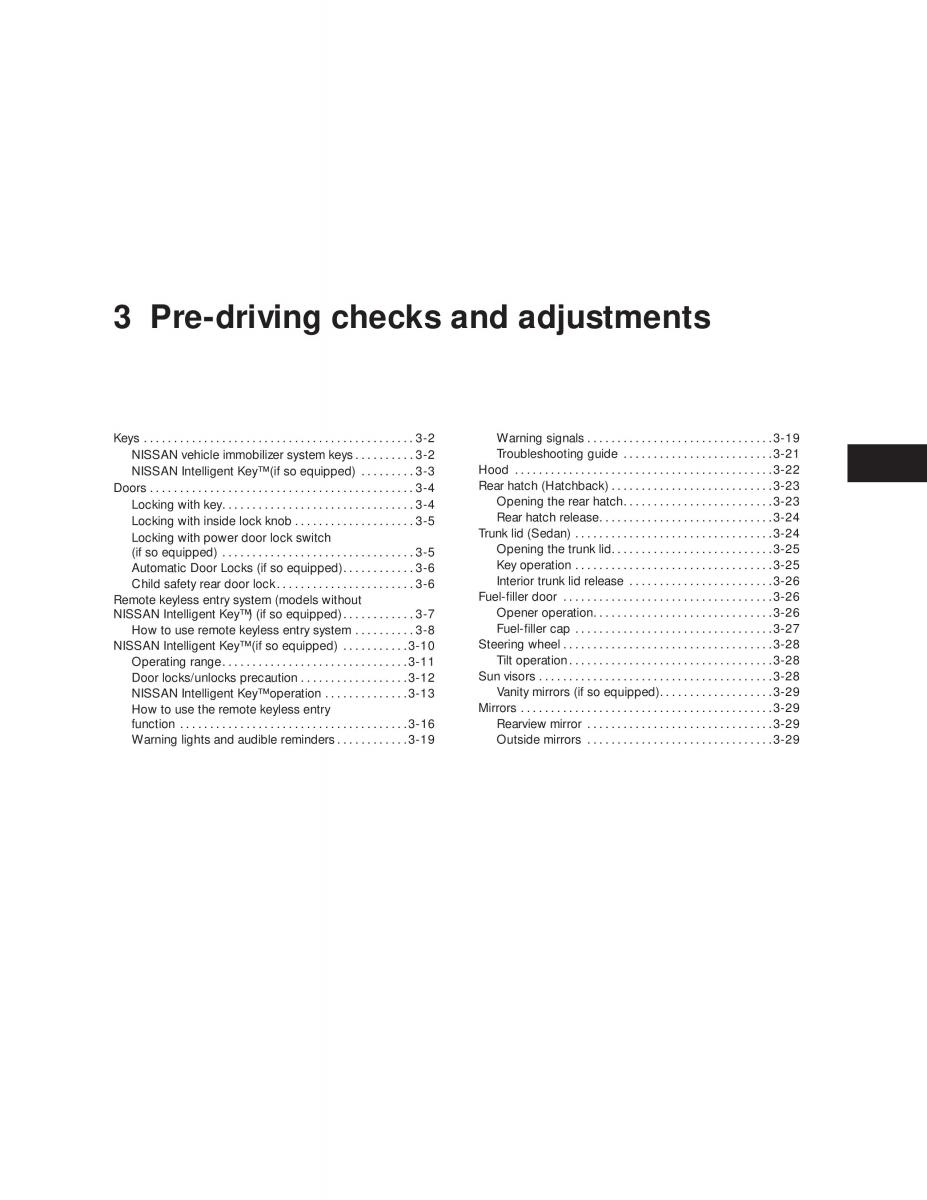 Nissan Tiida Versa owners manual / page 107