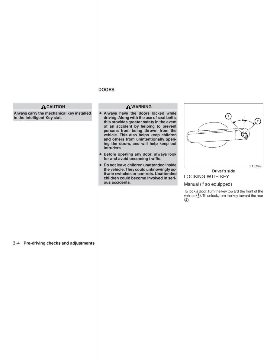 Nissan Tiida Versa owners manual / page 110