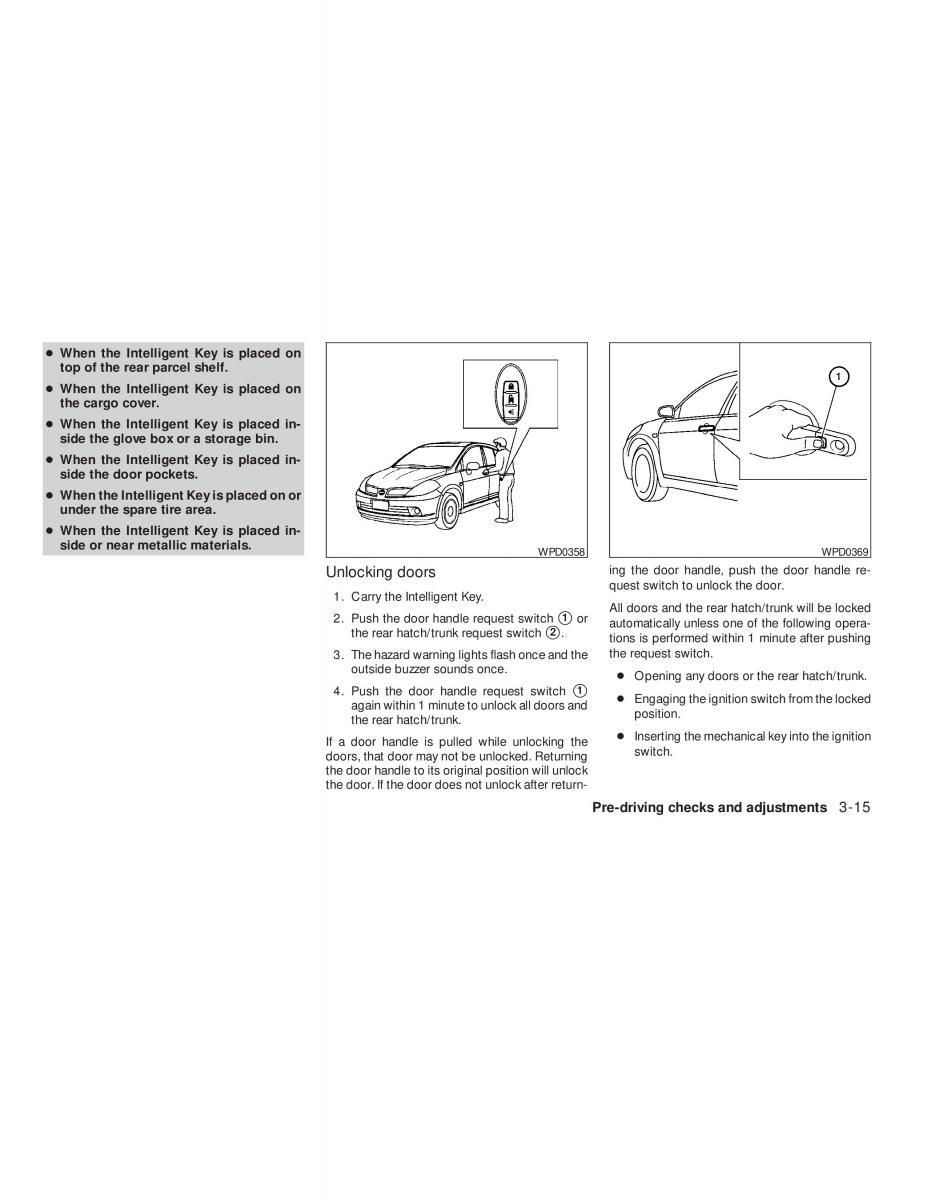 Nissan Tiida Versa owners manual / page 121