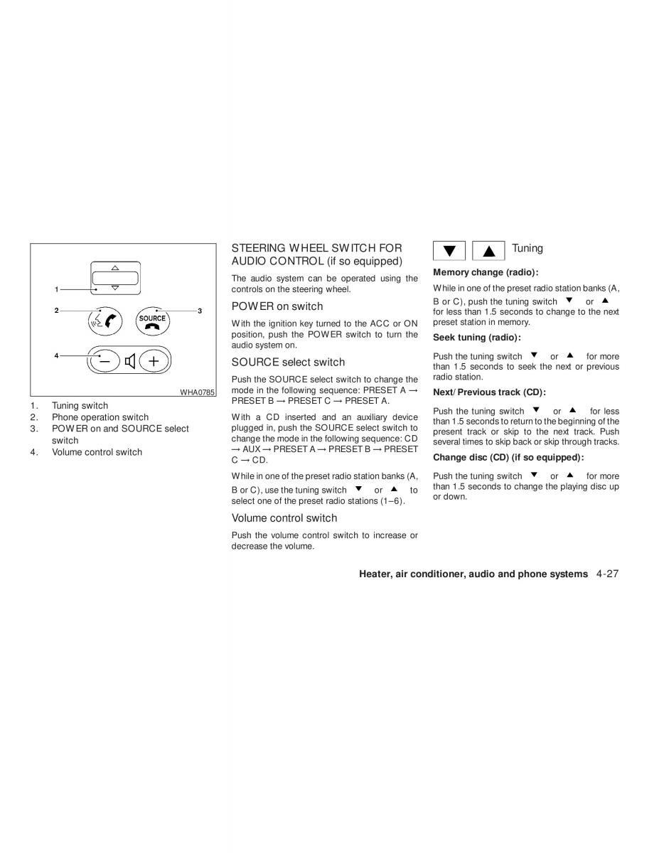 Nissan Tiida Versa owners manual / page 163