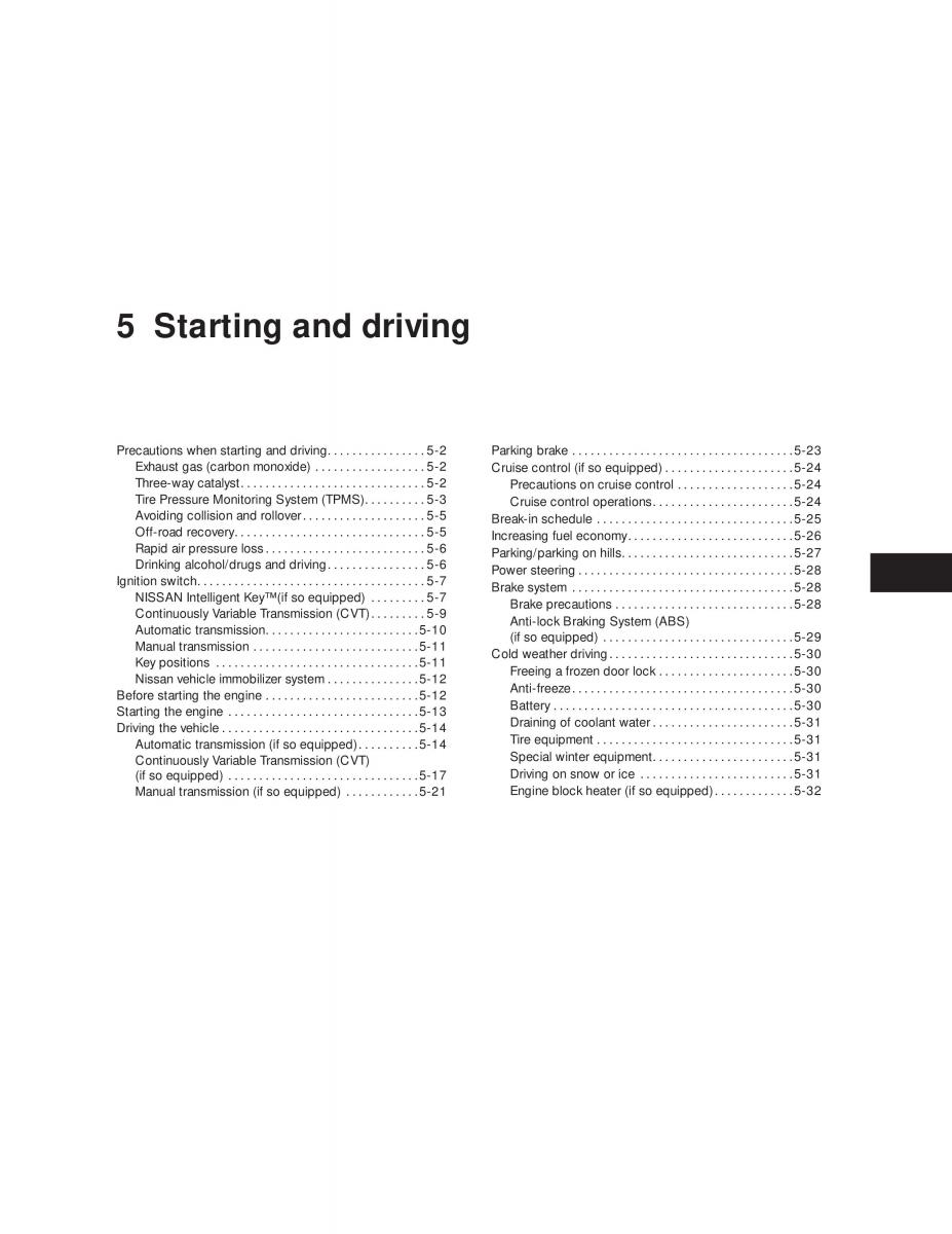 Nissan Tiida Versa owners manual / page 181