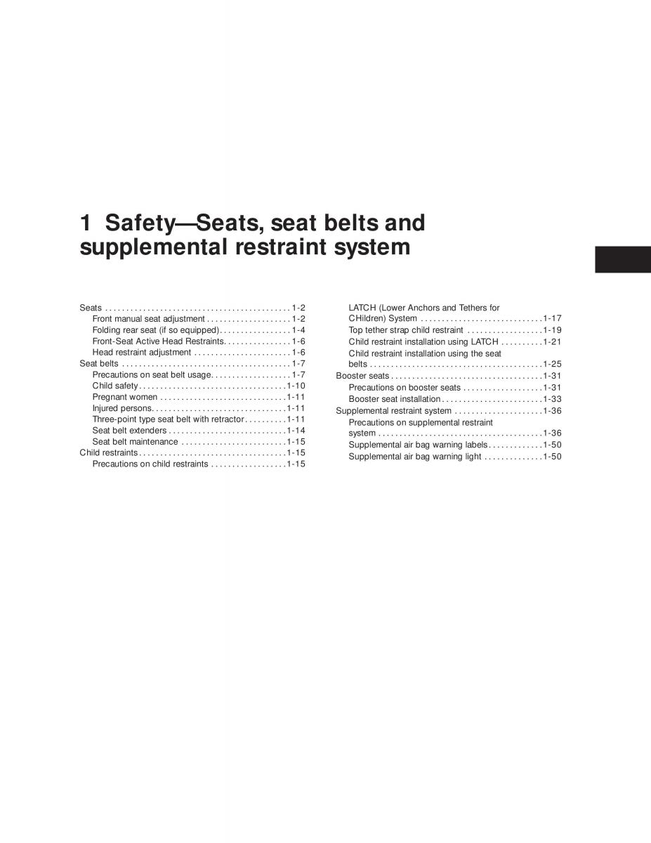 Nissan Tiida Versa owners manual / page 19