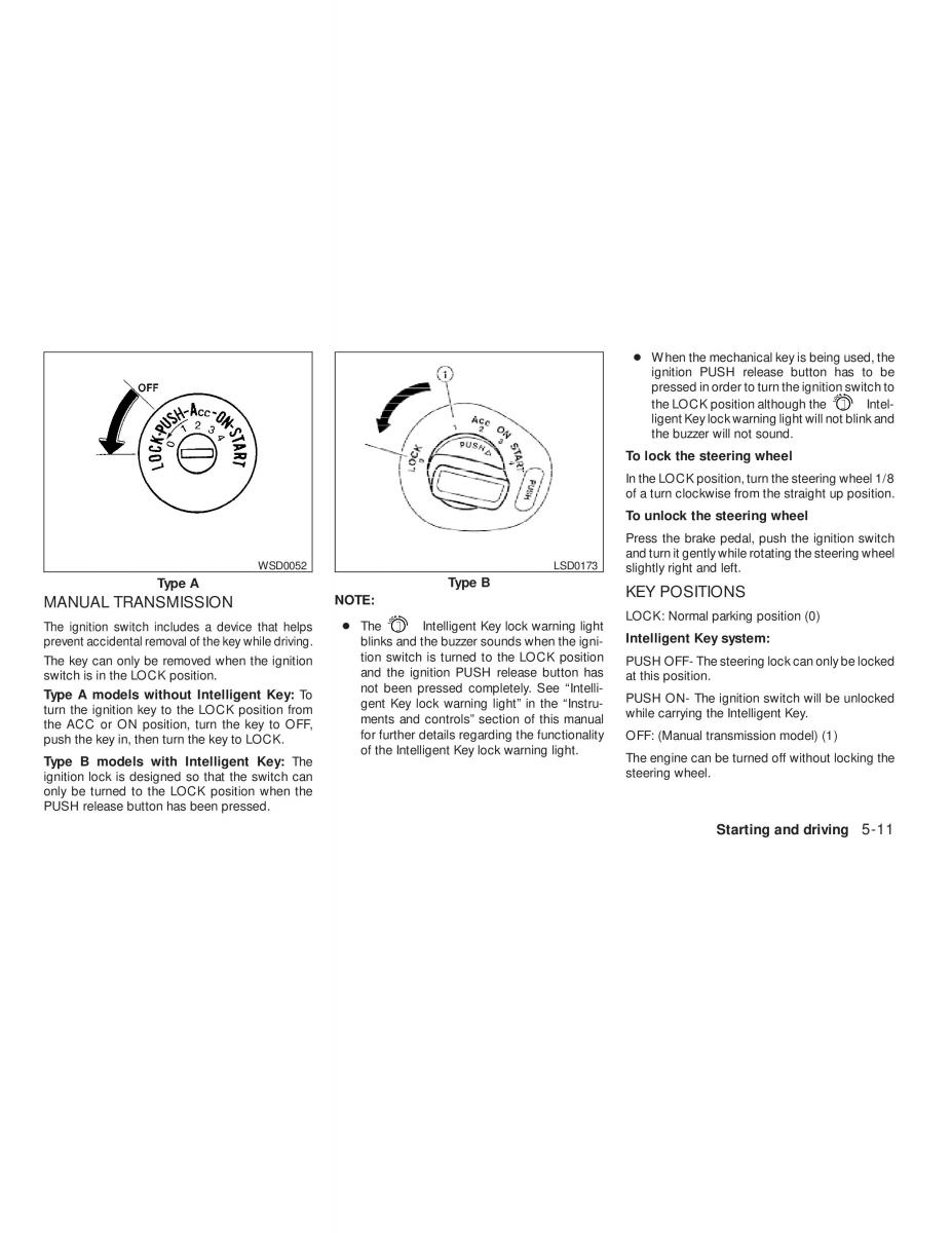 Nissan Tiida Versa owners manual / page 191