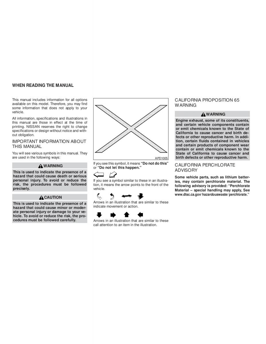 Nissan Tiida Versa owners manual / page 2