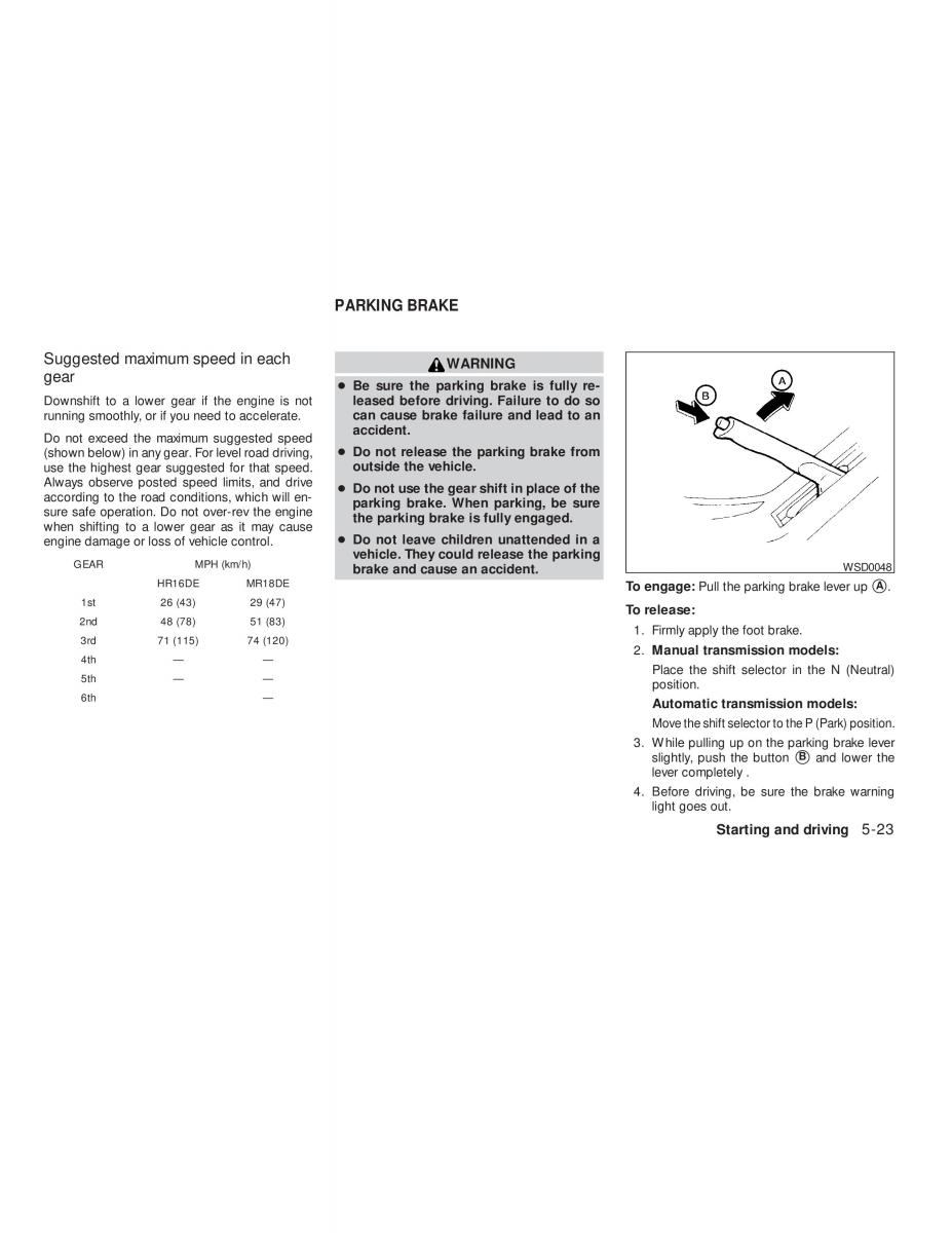 Nissan Tiida Versa owners manual / page 203