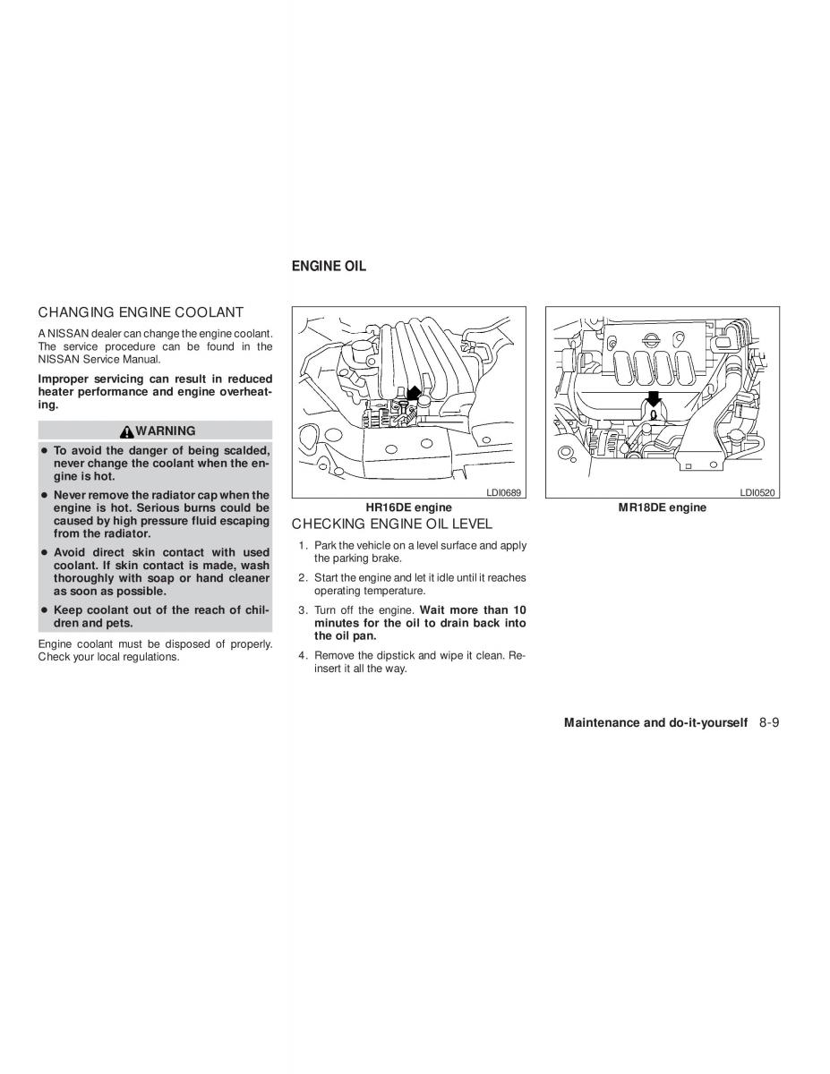 Nissan Tiida Versa owners manual / page 241