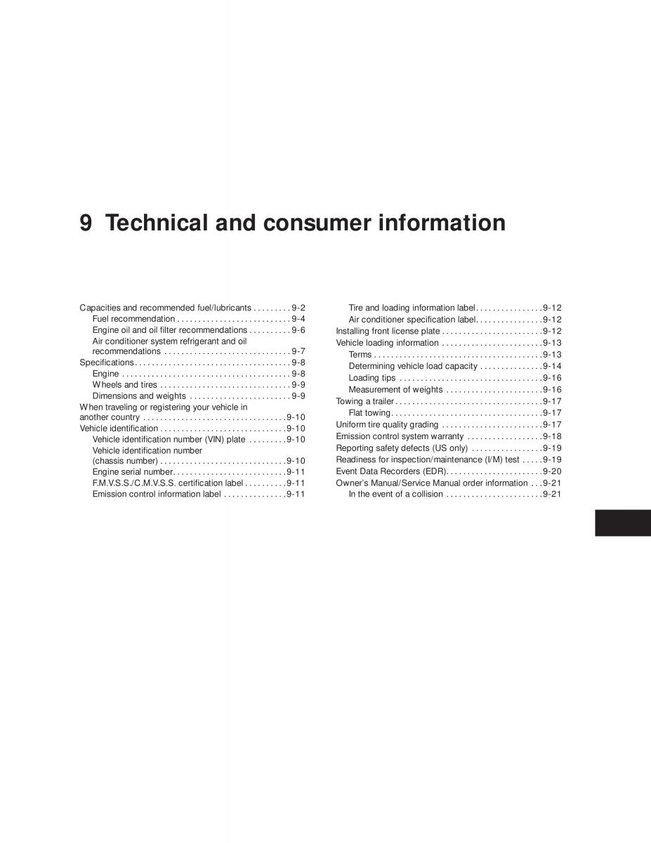 Nissan Tiida Versa owners manual / page 277