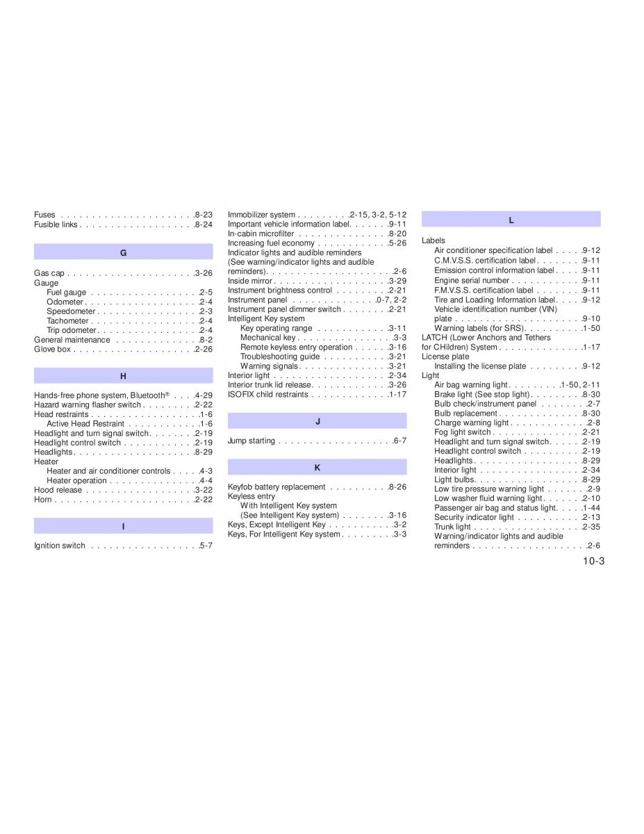 Nissan Tiida Versa owners manual / page 301