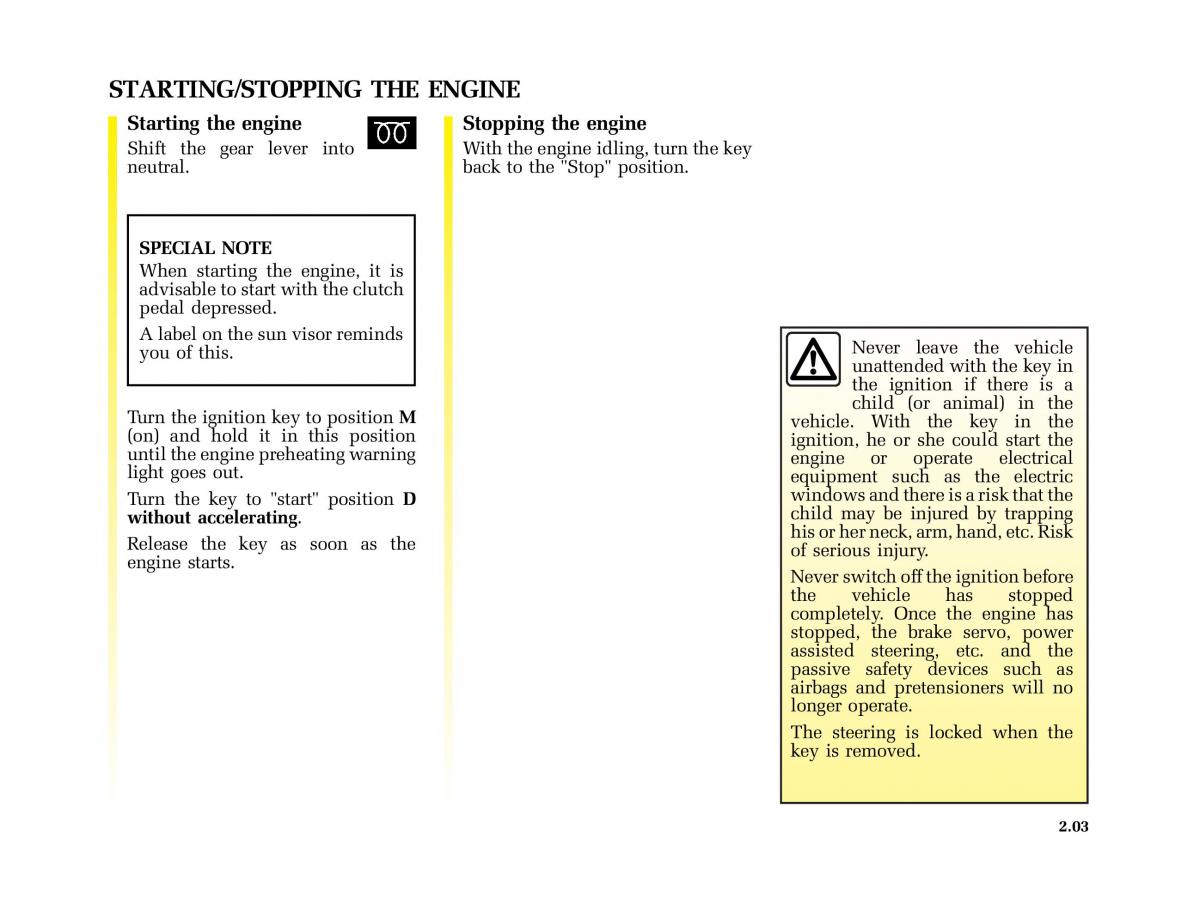 Renault Master II 2 owners manual / page 66