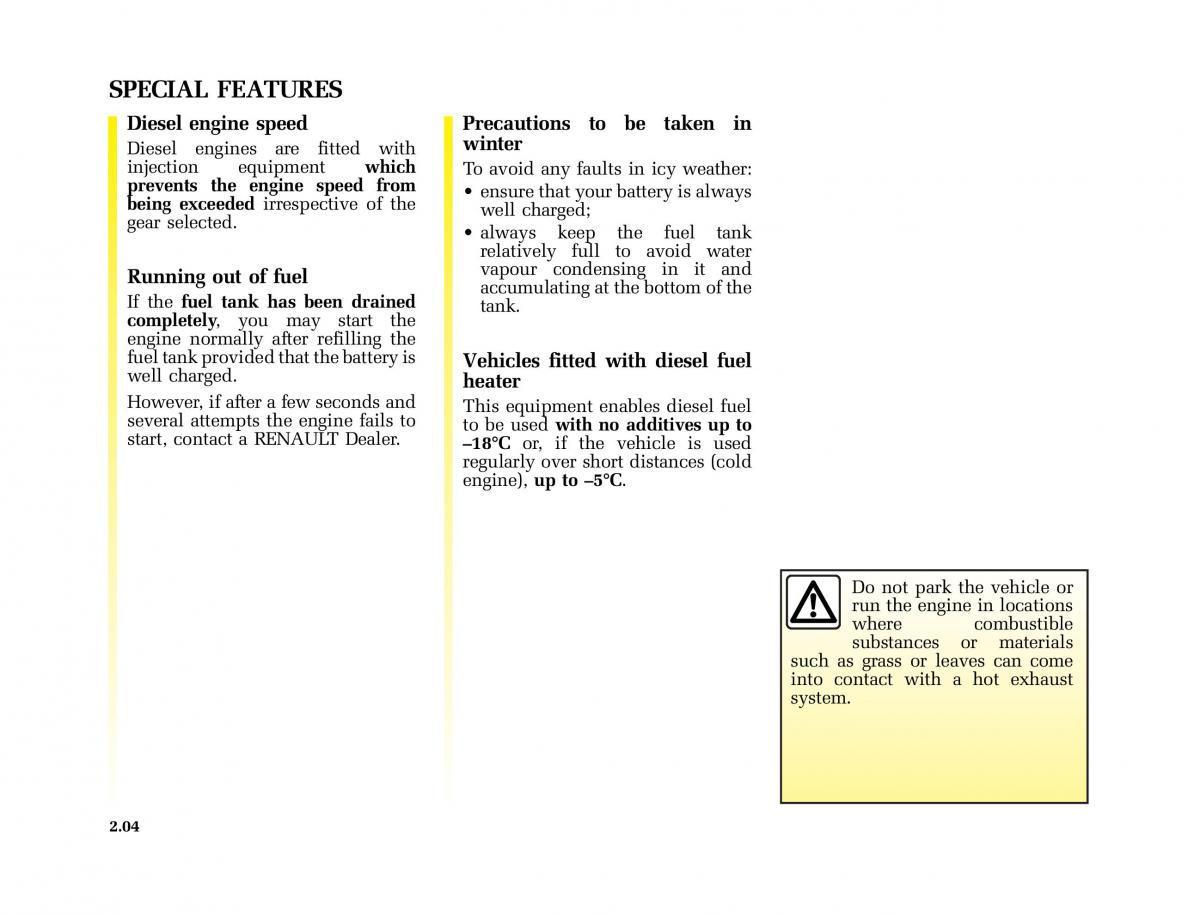 Renault Master II 2 owners manual / page 67