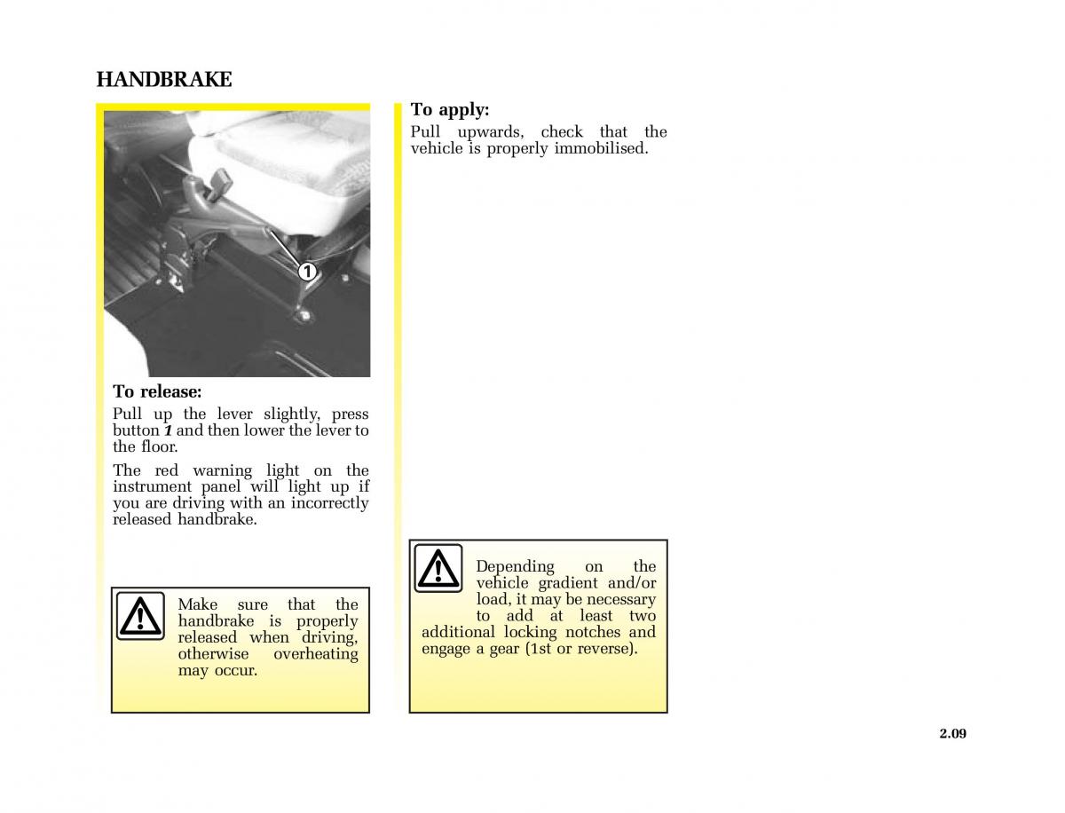 Renault Master II 2 owners manual / page 72