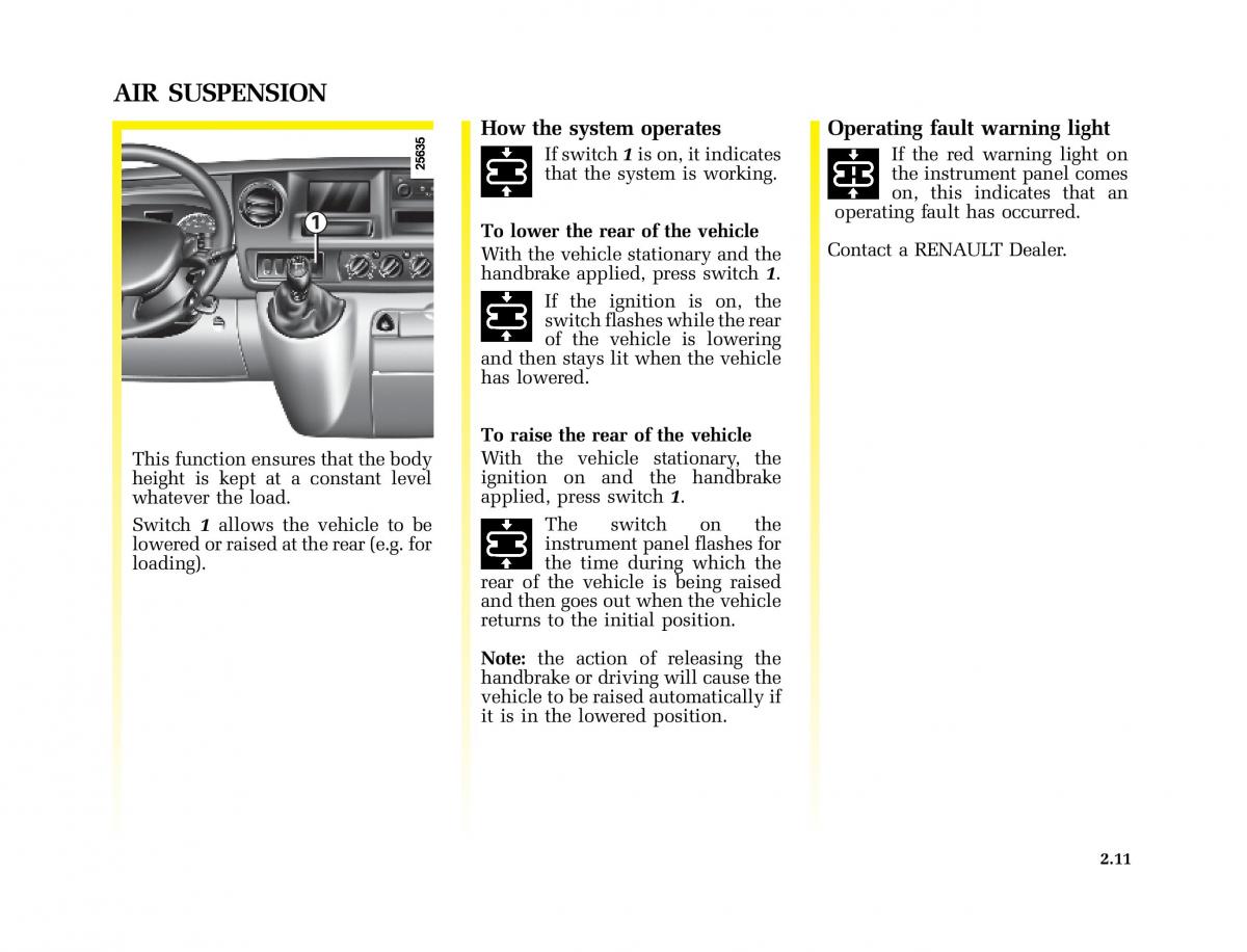 Renault Master II 2 owners manual / page 74