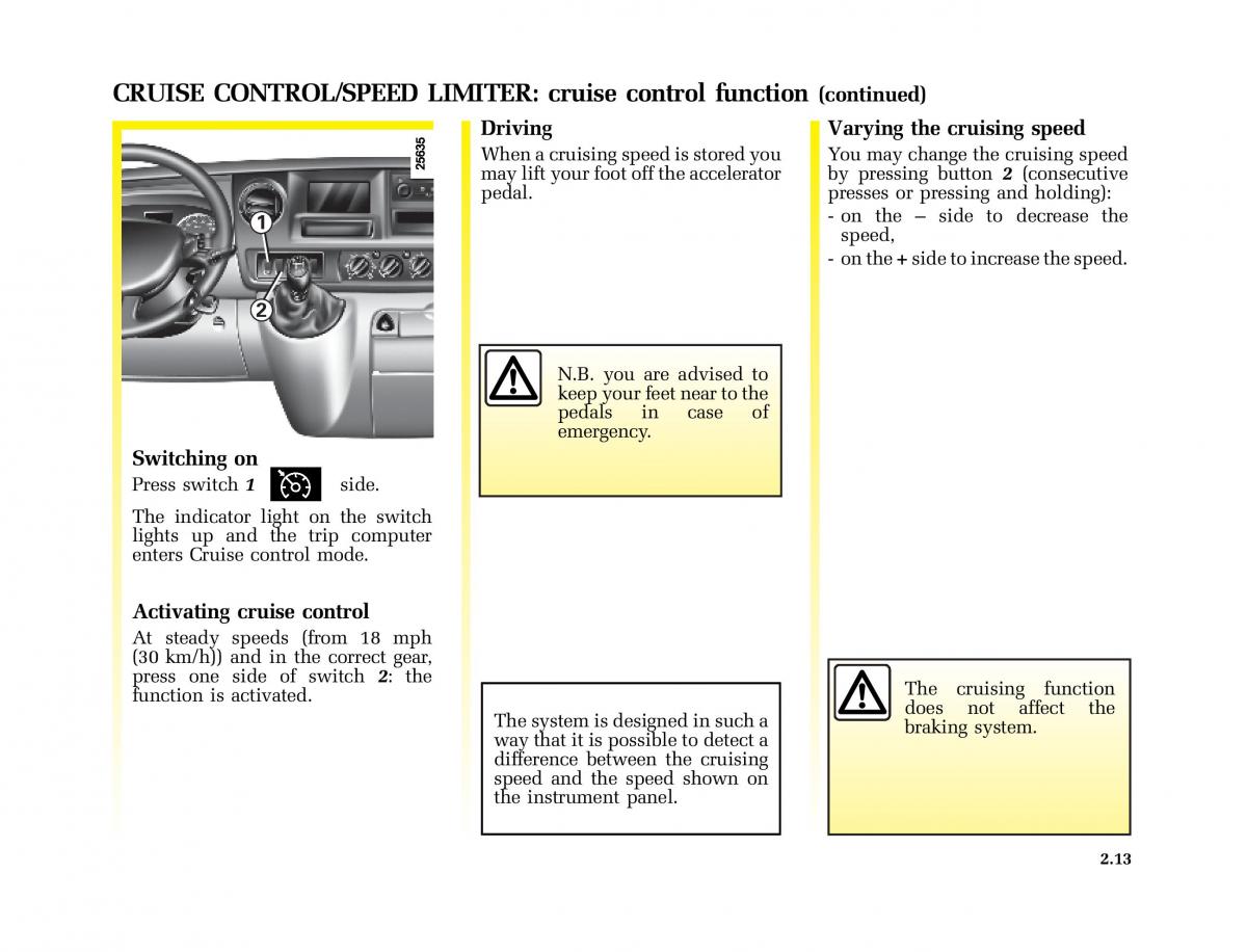 Renault Master II 2 owners manual / page 76