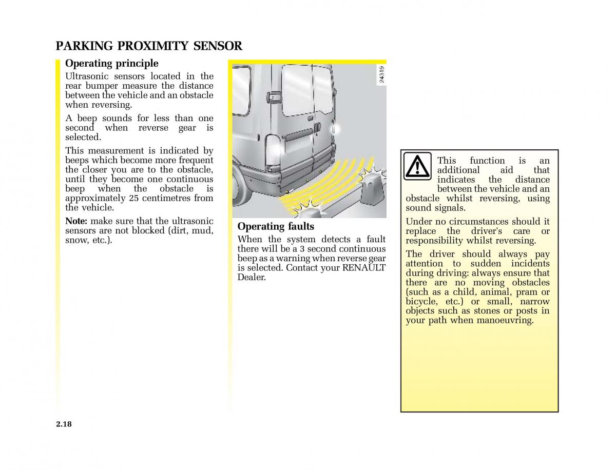 Renault Master II 2 owners manual / page 81