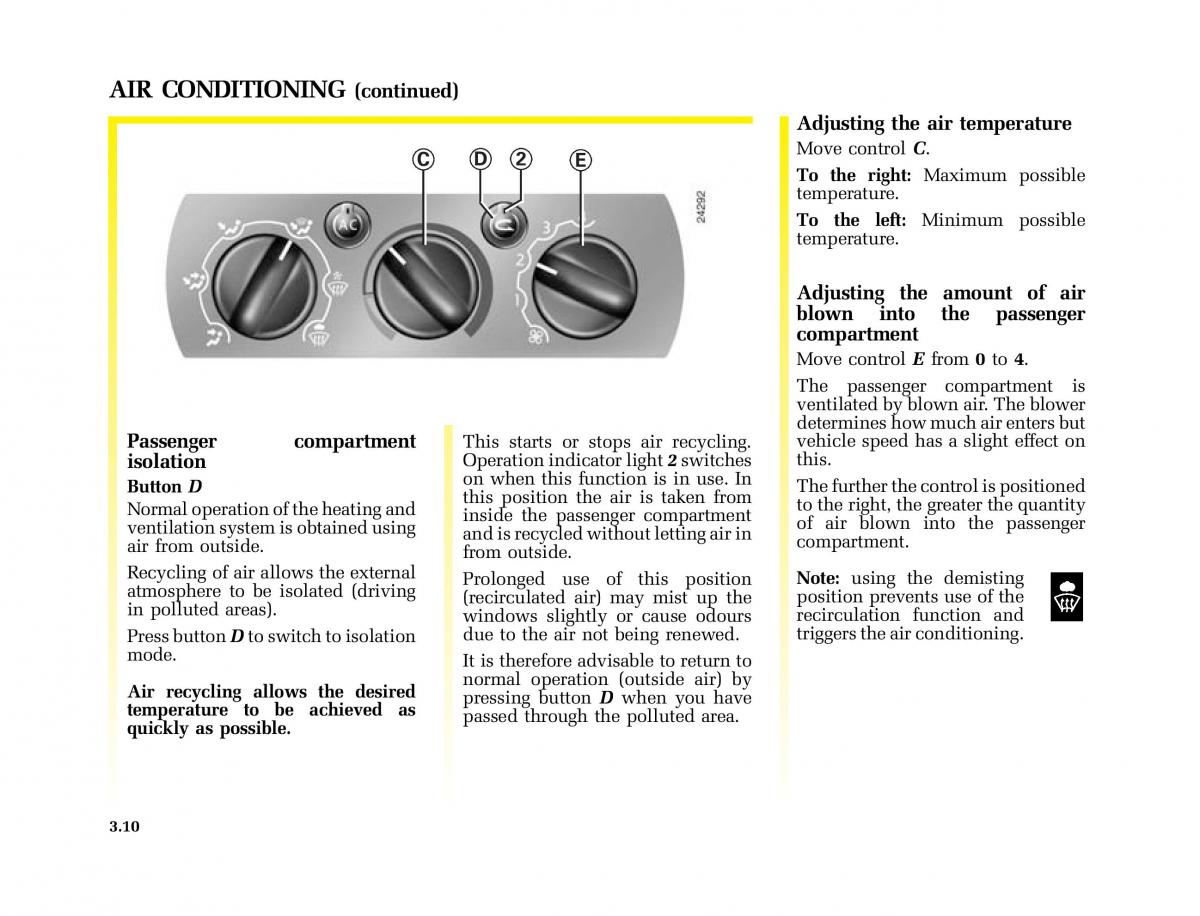 Renault Master II 2 owners manual / page 99