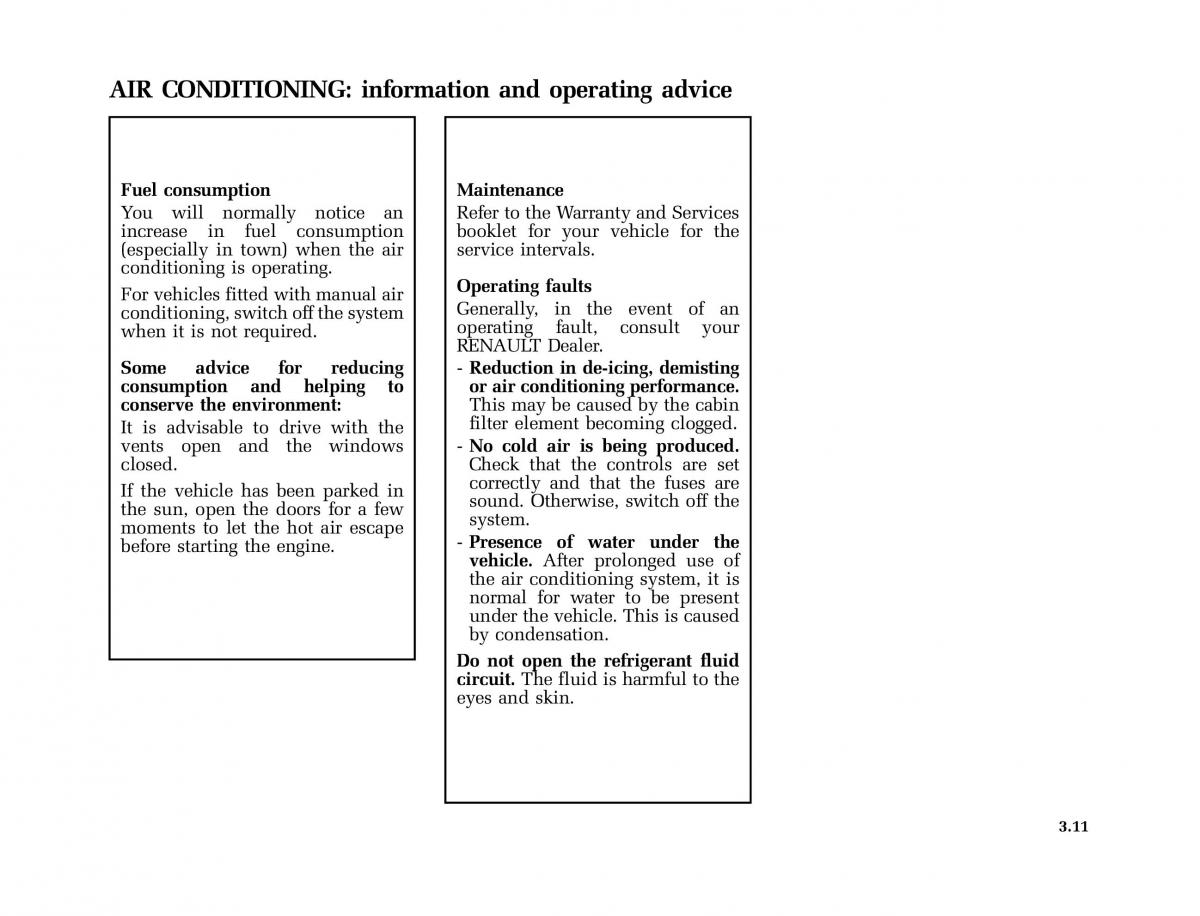 Renault Master II 2 owners manual / page 100