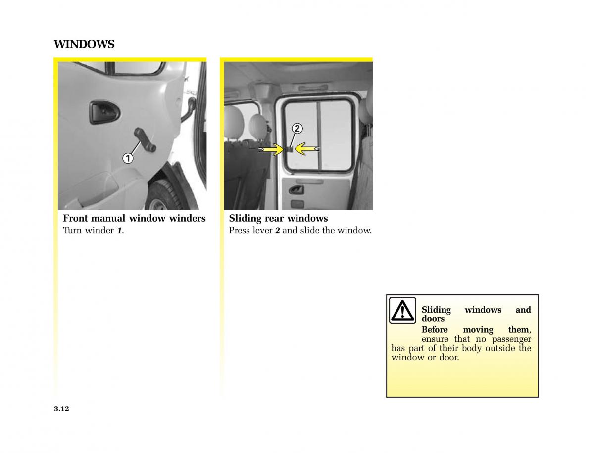 Renault Master II 2 owners manual / page 101