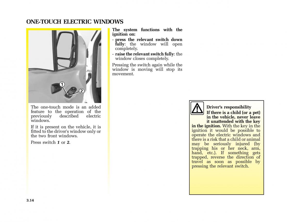 Renault Master II 2 owners manual / page 103