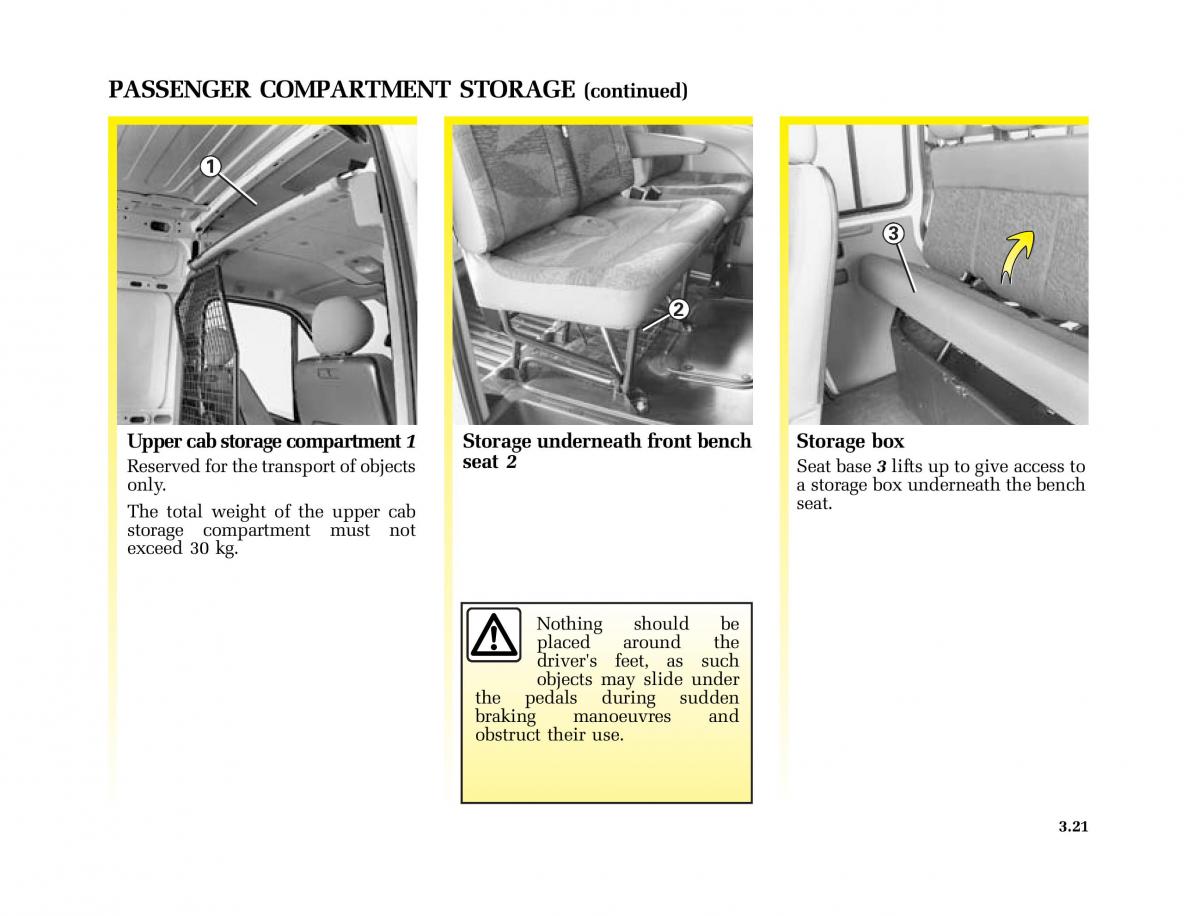 Renault Master II 2 owners manual / page 110