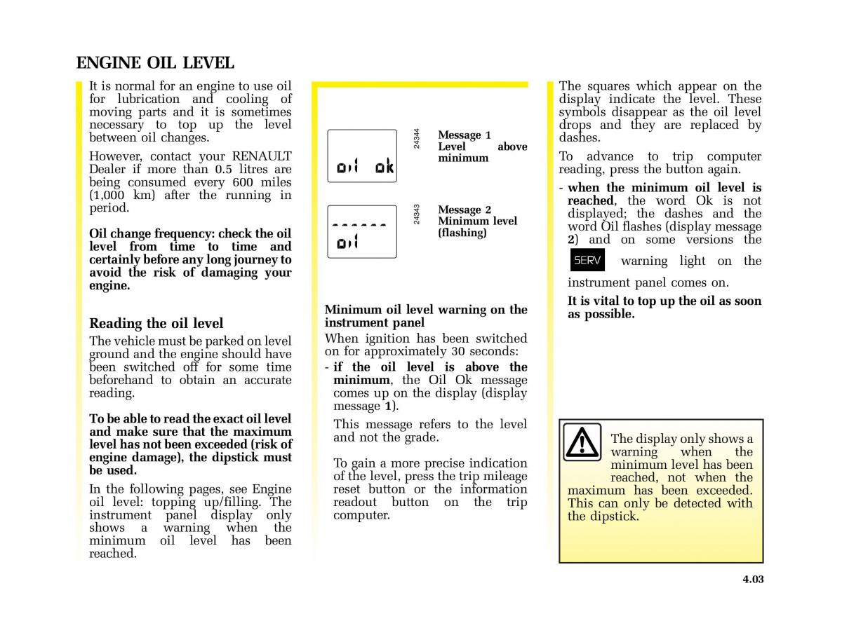 Renault Master II 2 owners manual / page 118