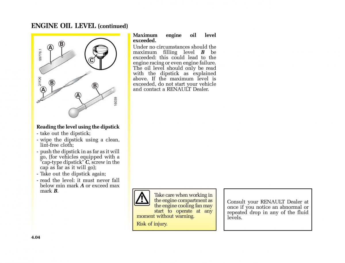 Renault Master II 2 owners manual / page 119