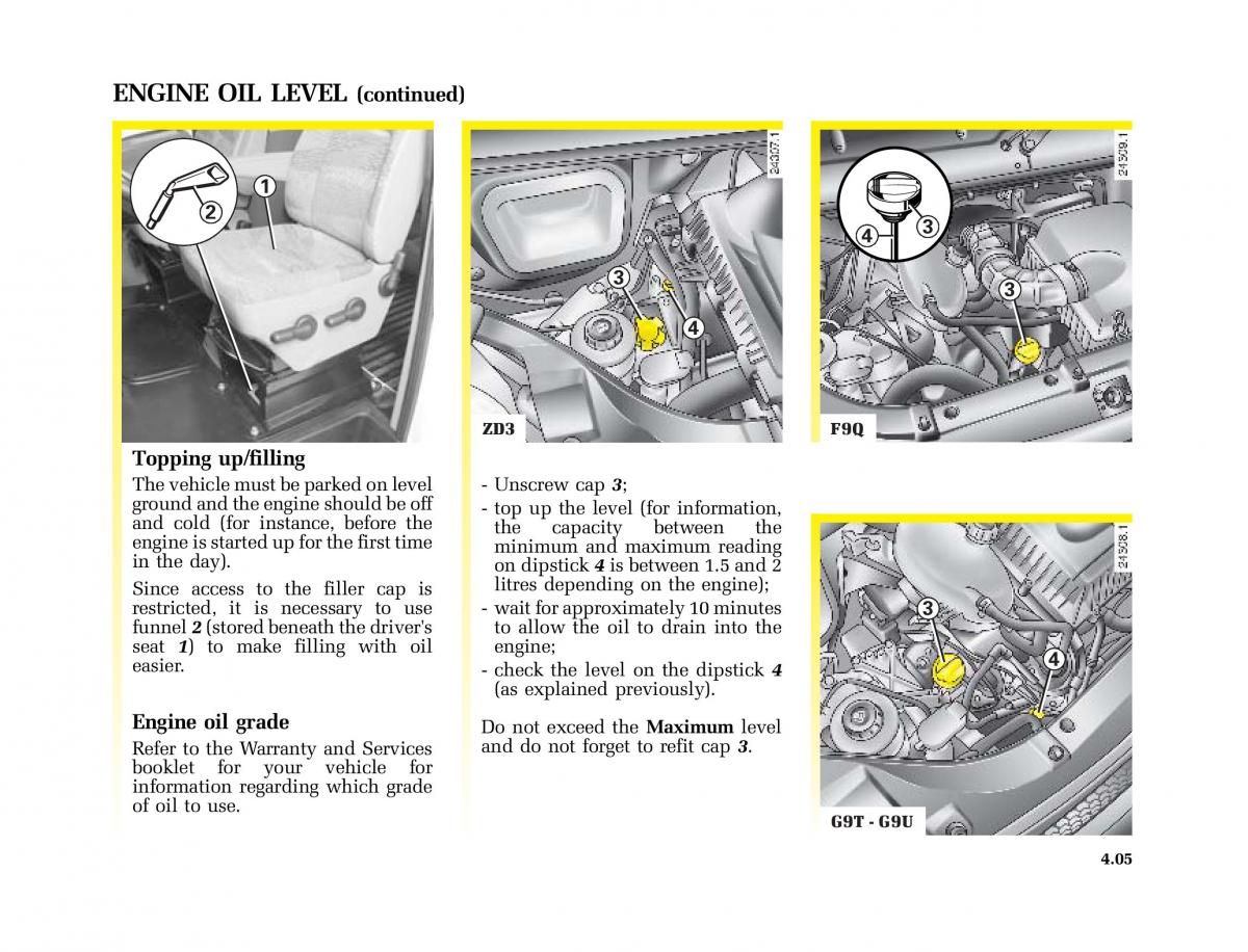 Renault Master II 2 owners manual / page 120