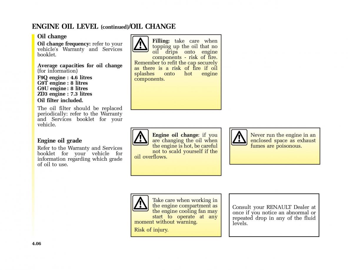 Renault Master II 2 owners manual / page 121