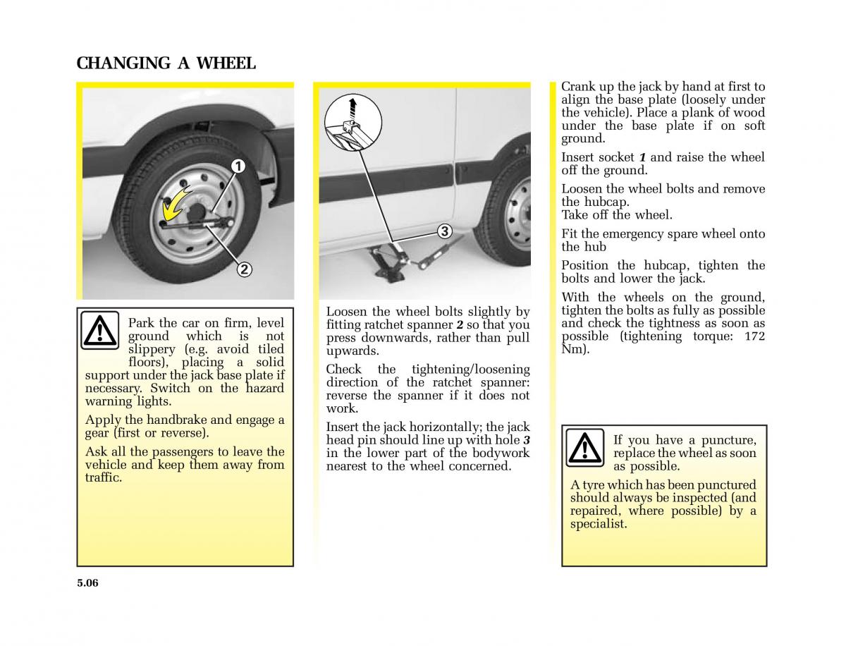 Renault Master II 2 owners manual / page 135