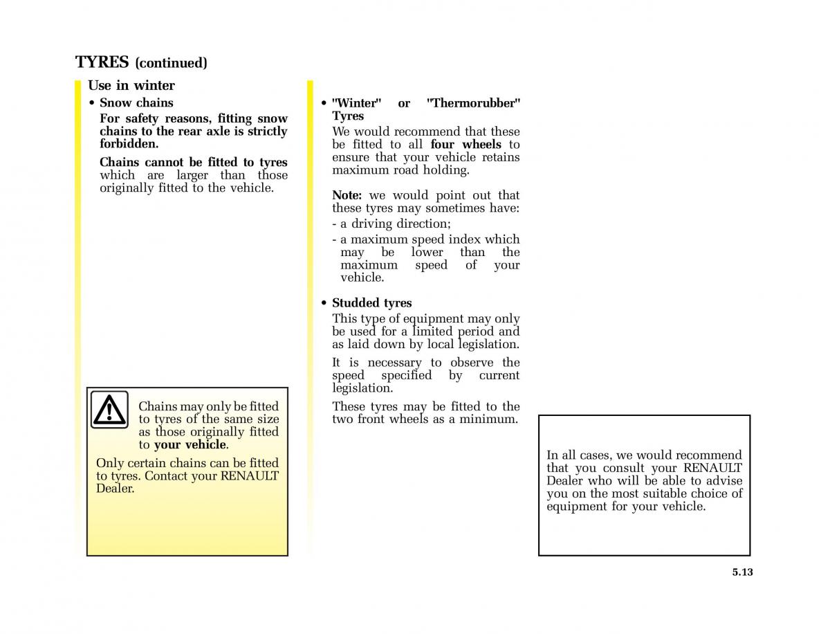 Renault Master II 2 owners manual / page 142