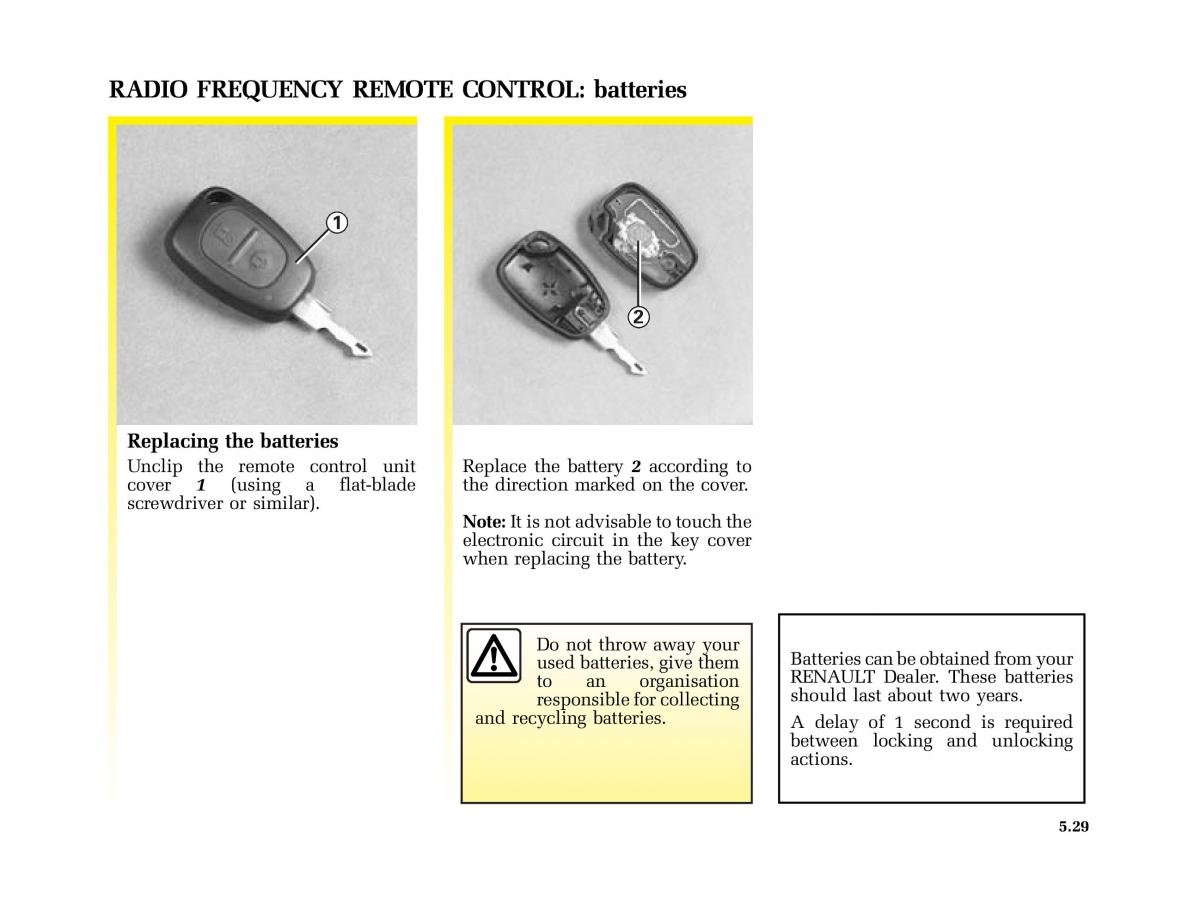 Renault Master II 2 owners manual / page 158