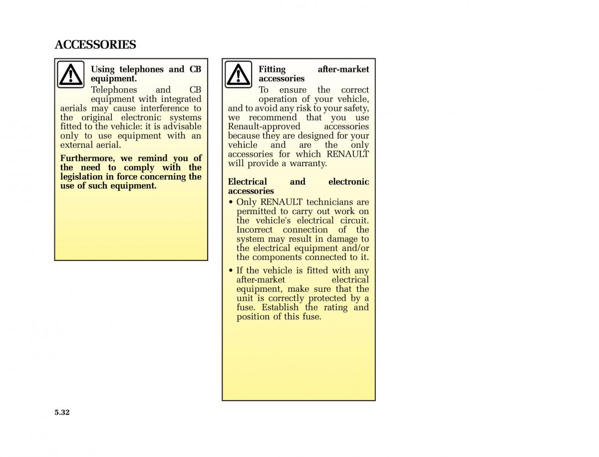 Renault Master II 2 owners manual / page 161